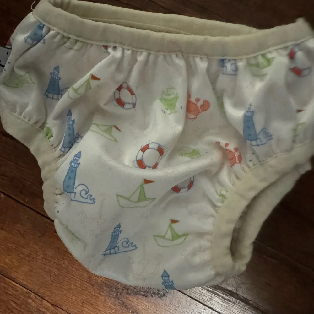 Babykicks Nautical Print Swim Diaper (size large)